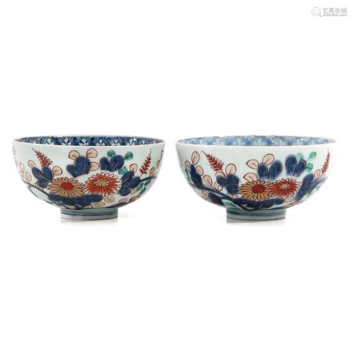 A Pair of Polychrome Bowls