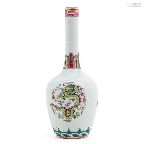 A Famille Rose Bottle Vase