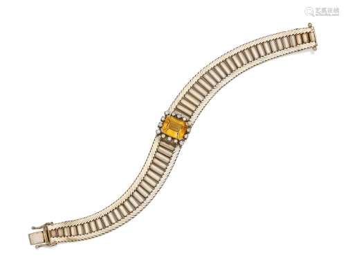 Citrine Diamond Bracelet