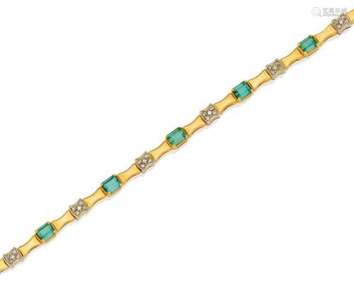 Tourmaline Diamond Bracelet