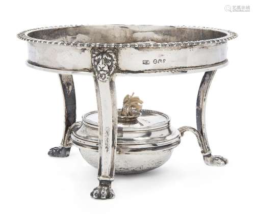 A George III silver burner and stand, London, 1816, William ...