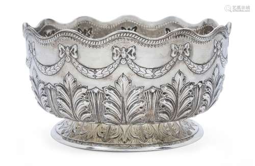 A Victorian silver punch bowl, London, 1888, Sibray, Hall &a...