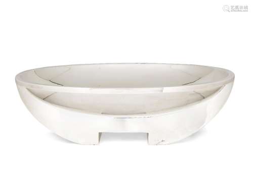 A large contemporary silver centrepiece dish by Asprey, Lond...