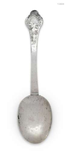 A West Country silver lace-back trefid spoon, Taunton, c.169...