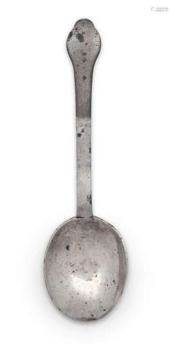 A Charles II silver trefid spoon by John King, scratch engra...
