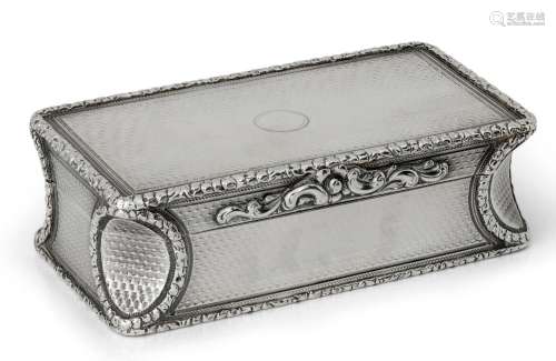 A Victorian silver snuff box, London, 1838, Elizabeth Eaton,...