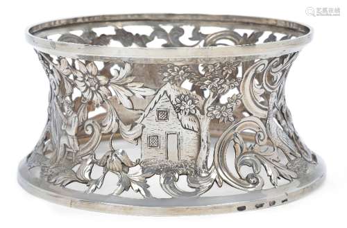 A George III Irish silver dish ring, Dublin 1786, maker FI, ...
