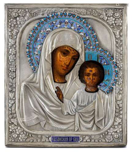 A Russian icon of the Mother of God of Kazan