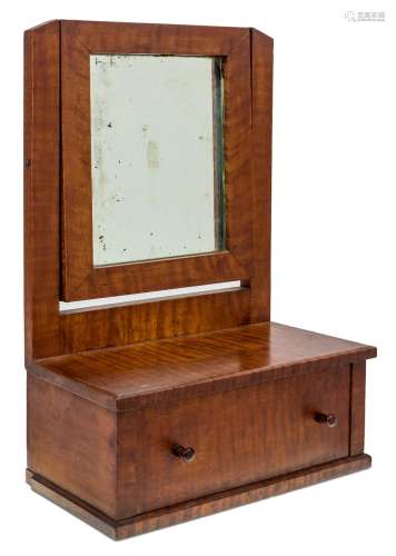 An American Shaker maple dressing table mirror