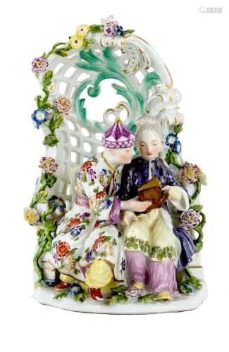 A Meissen porcelain chinoiserie group