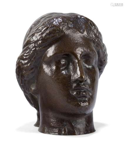 A French bronze bust of lady