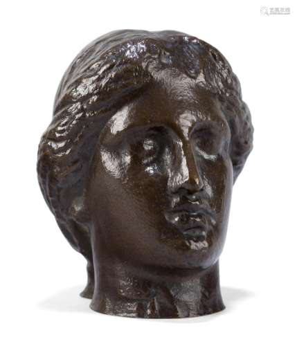 A French bronze bust of lady