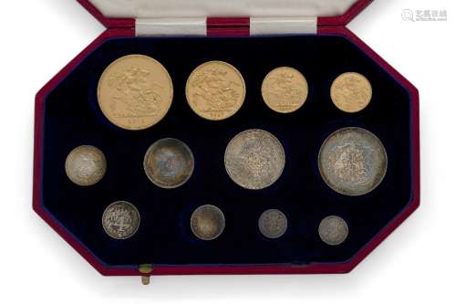 A George V specimen coin set