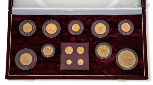 A Golden Jubilee gold proof coin set