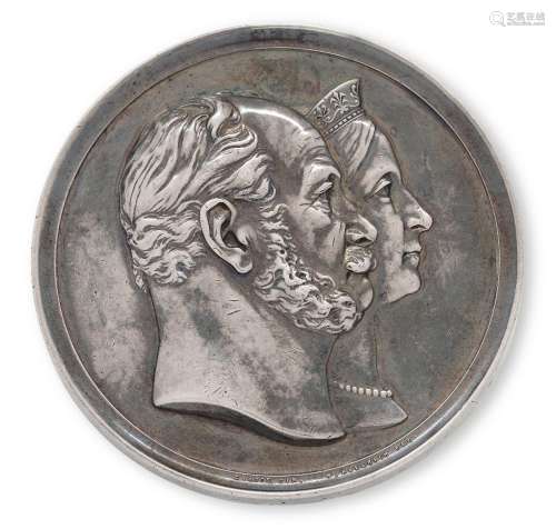 A Friedrich Wilhelm III of Prussia silver commemorative meda...