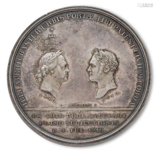 A silver medal commemorating the 100th Anniversary of the An...