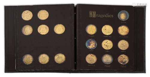 A set of thirty-eight silver gilt medallions by Franklin Min...
