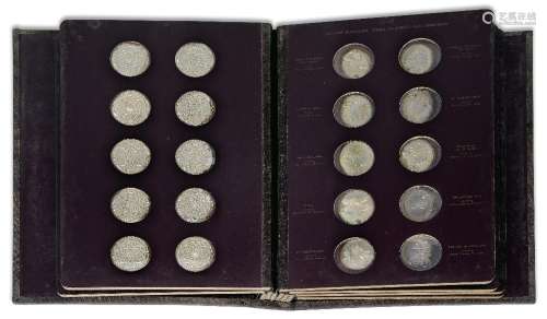 A presentation bound edition of sixty mounted silver coins