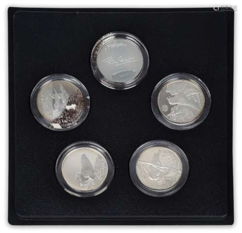 A set of thirty-five silver proof medallions by John Pinches