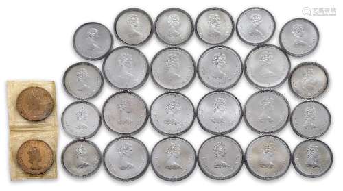 Twenty-four loose silver proof medallions for the Montreal O...