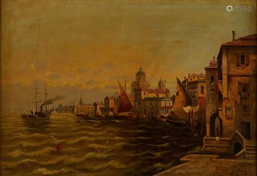 Jean-Pierre Heron 19th c. Venice Painting