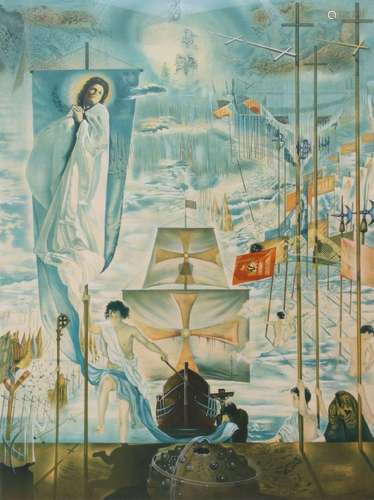 After Salvador Dali "Discovery of America" Lithogr...