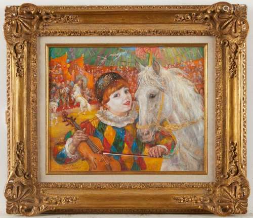 Lucien-Phillippe Moretti "Musical Ponies" Painting