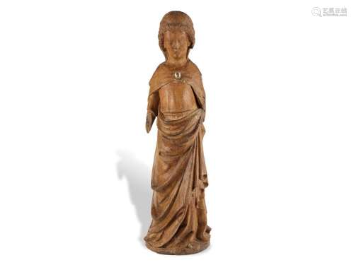 Museum-quality sculpture of a standing Saint Ursula, Westpha...