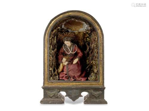 Madonna in the rock grotto, South German, Baroque, 18th cent...