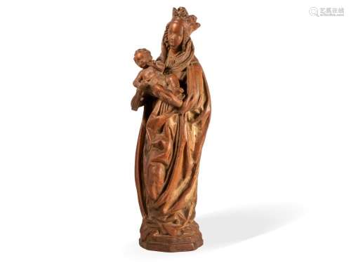 Madonna, 20th century, Clay molded and fired