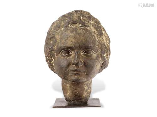 Female bronze head, Middle 20th century, Unknown artist