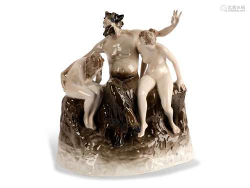 Rosenthal Bavaria, "Group with Pan and Nymphs", Po...