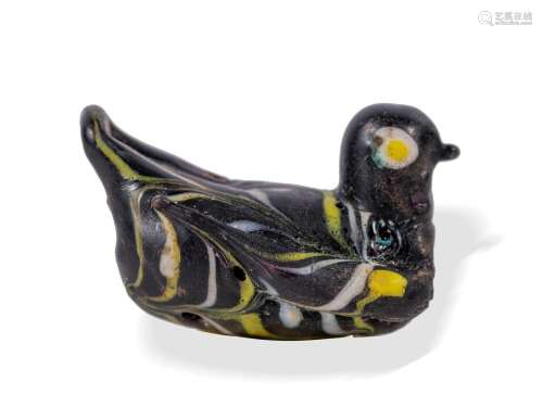 Phoenician sand core glass, In the form of a floating duck