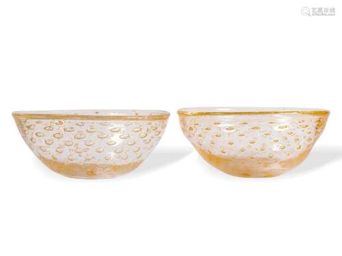 Baroviere & Toso, attributed, Pair of glass bowls