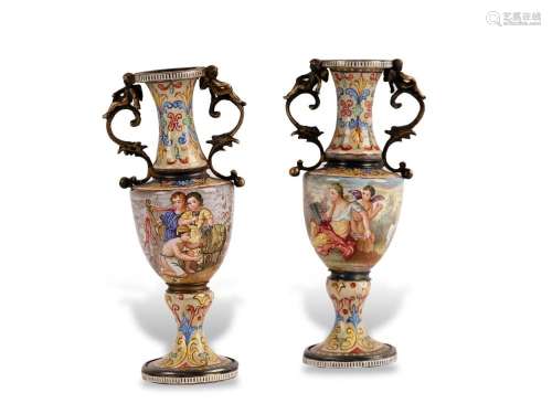 Pair of amphora vases, Vienna, Around 1890/10