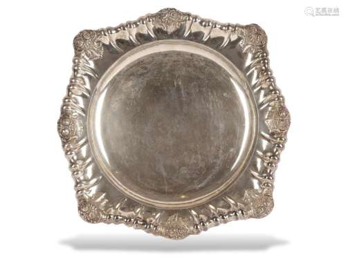 Vienna silver tray, Around 1900/20, Silver cast, decorated i...