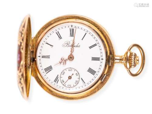 Small pocket watch, The Billodes brand, Case 14 ct gold, ena...