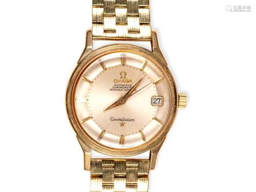 Men watch Omega, Constellation, Case made of 14 ct gold, mar...