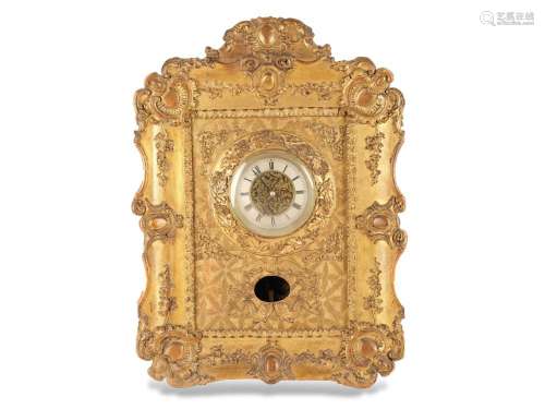 Biedermeier frame clock with musical mechanism, Around 1840/...