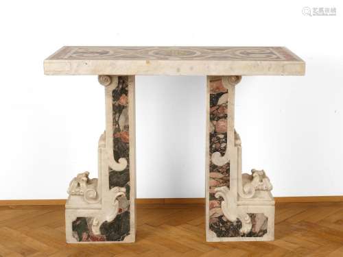 Three piece console table, Italy/Rome (?), From elements of ...