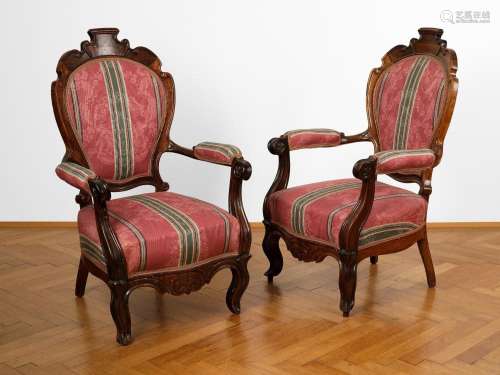 Pair of arm chairs, Venice, Around 1850/70