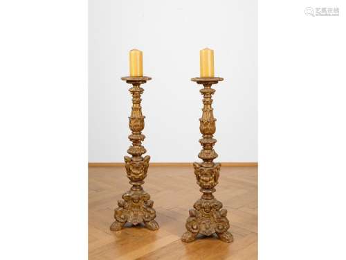 Pair of candlesticks, South German, 18th century