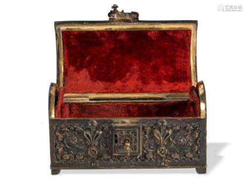 Renaissance style miniature treasure chest, Around 1900, Cas...