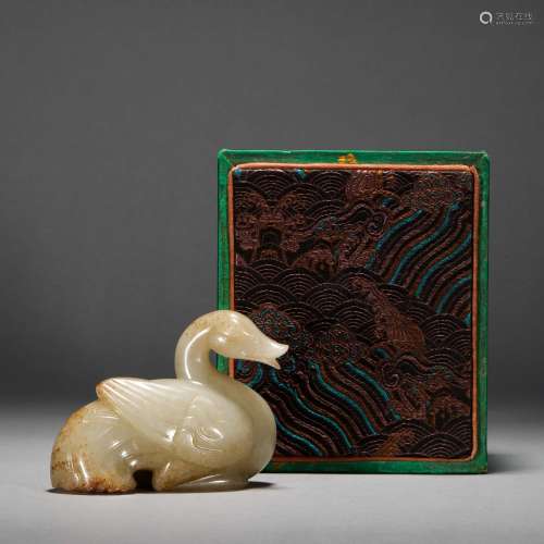 Qing Dynasty,Hetian Jade Goose