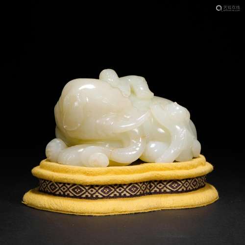 Qing Dynasty,Hetian Jade ElepMing t