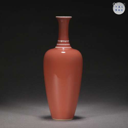 Qing Dynasty,Monochrome Glaze Croquet Bottle