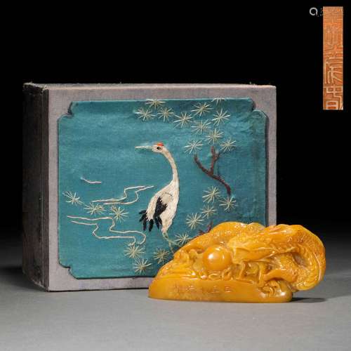 Qing Dynasty,ShousMing  Field-Yellow Stone Seal