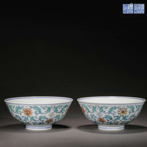 Qing Dynasty, Fighting Colors Flower Bowl