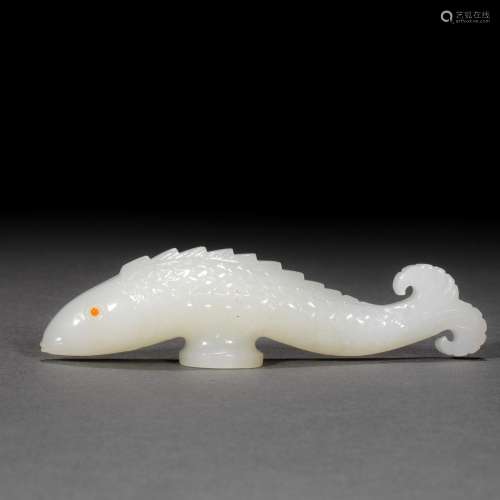 Qing Dynasty,Hetian Jade Fish