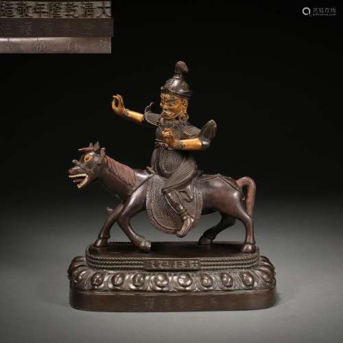 Qing Dynasty,Six-Grade Buddha Building Horse King Kindness P...